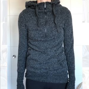 3/4 zip comfy grey sweatshirt